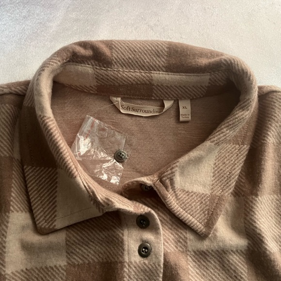 Soft Surroundings Flannel Tunic XL - Picture 7 of 9